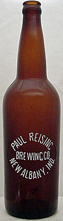 PAUL REISING BREWING COMPANY EMBOSSED BEER BOTTLE