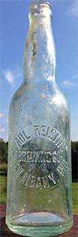 PAUL REISING BREWING COMPANY EMBOSSED BEER BOTTLE