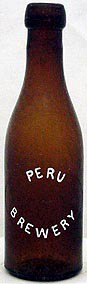 PERU BREWERY EMBOSSED BEER BOTTLE