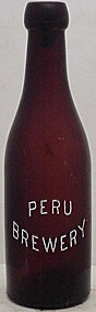 PERU BREWERY EMBOSSED BEER BOTTLE