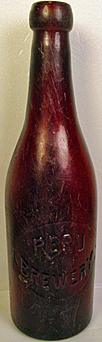 PERU BREWERY EMBOSSED BEER BOTTLE