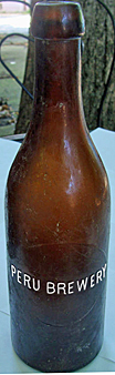 PERU BREWERY EMBOSSED BEER BOTTLE