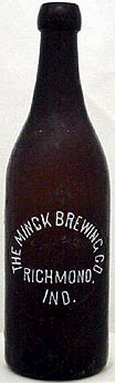 THE MINCK BREWING COMPANY EMBOSSED BEER BOTTLE