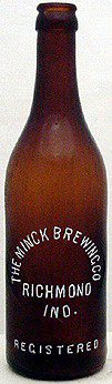 THE MINCK BREWING COMPANY EMBOSSED BEER BOTTLE