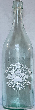 THE CINCINNATI BREWING COMPANY EMBOSSED BEER BOTTLE