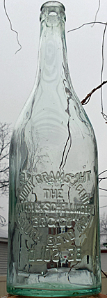 THE KAMM & SCHELLINGER BREWING COMPANY EMBOSSED BEER BOTTLE