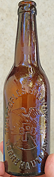 THE PEOPLES BREWING COMPANY EMBOSSED BEER BOTTLE