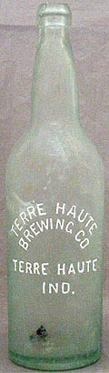 TERRE HAUTE BREWING COMPANY EMBOSSED BEER BOTTLE