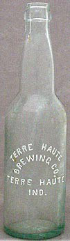 TERRE HAUTE BREWING COMPANY EMBOSSED BEER BOTTLE