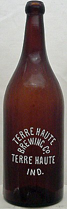 TERRE HAUTE BREWING COMPANY EMBOSSED BEER BOTTLE