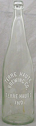 TERRE HAUTE BREWING COMPANY EMBOSSED BEER BOTTLE