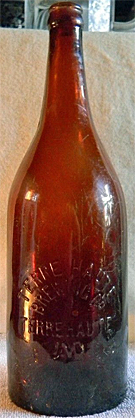 TERRE HAUTE BREWING COMPANY EMBOSSED BEER BOTTLE