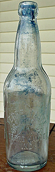 TERRE HAUTE BREWING COMPANY EMBOSSED BEER BOTTLE