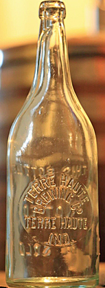 TERRE HAUTE BREWING COMPANY EMBOSSED BEER BOTTLE