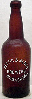 RETTIG & ALBER BREWERS EMBOSSED BEER BOTTLE