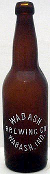 WABASH BREWING COMPANY EMBOSSED BEER BOTTLE