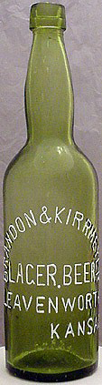 BRANDON & KIRRMEYER LAGER BEER EMBOSSED BEER BOTTLE