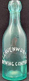 LEAVENWORTH BREWING COMPANY EMBOSSED BEER BOTTLE