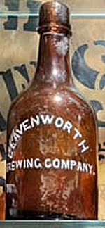 LEAVENWORTH BREWING COMPANY EMBOSSED BEER BOTTLE