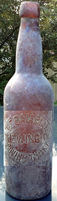 BAVARIAN BREWING COMPANY EMBOSSED BEER BOTTLE