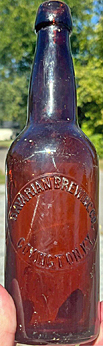 BAVARIAN BREWING COMPANY EMBOSSED BEER BOTTLE