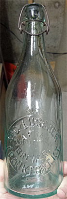 SIG LUSCHER CAPITAL BREWERY EMBOSSED BEER BOTTLE