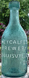 METCALFES BREWERY EMBOSSED BEER BOTTLE