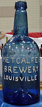 METCALFES BREWERY EMBOSSED BEER BOTTLE