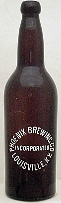 H. F. KRIEGER PHOENIX BEER EMBOSSED BEER BOTTLE