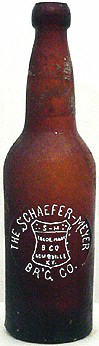 THE SCHAEFER - MEYER BREWING COMPANY EMBOSSED BEER BOTTLE