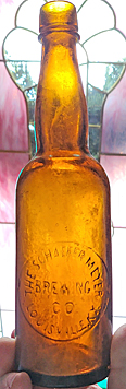 THE SCHAEFER - MEYER BREWING COMPANY EMBOSSED BEER BOTTLE