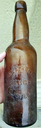 SENN & ACKERMANN BREWING COMPANY EMBOSSED BEER BOTTLE