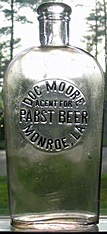 PABST BEER EMBOSSED BEER BOTTLE