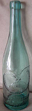 WALDSCHLOSSEN'S BREWERY EMBOSSED BEER BOTTLE