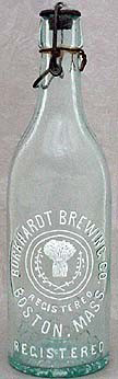 BURKHARDT BREWING COMPANY EMBOSSED BEER BOTTLE