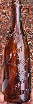 BURKHARDT BREWING COMPANY EMBOSSED BEER BOTTLE