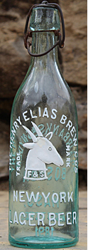 THE HENRY ELIAS BREWING COMPANY EMBOSSED BEER BOTTLE