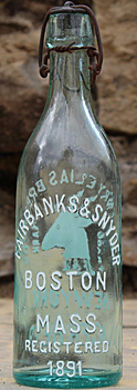 FAIRBANKS & SNYDER THE HENRY ELIAS BREWING COMPANY EMBOSSED BEER BOTTLE