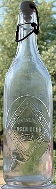 CHARLES S. GOVE & COMPANY SPARKLING LAGER BEER EMBOSSED BEER BOTTLE