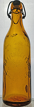 HAFFENREFFER & COMPANY BOYLSTON LAGER BIER EMBOSSED BEER BOTTLE