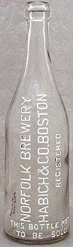 NORFOLK BREWERY EMBOSSED BEER BOTTLE