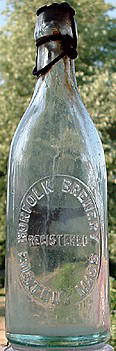 NORFOLK BREWERY EMBOSSED BEER BOTTLE