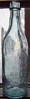 NORFOLK BREWERY EMBOSSED BEER BOTTLE