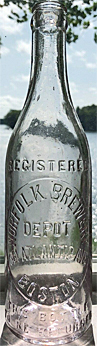 NORFOLK BREWERY EMBOSSED BEER BOTTLE