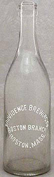 PROVIDENCE BREWING COMPANY EMBOSSED BEER BOTTLE