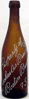 ROCHESTER BREWING COMPANY EMBOSSED BEER BOTTLE