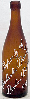 ROCHESTER BREWING COMPANY EMBOSSED BEER BOTTLE