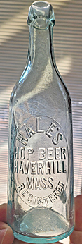 HALE'S HOP BEER EMBOSSED BEER BOTTLE