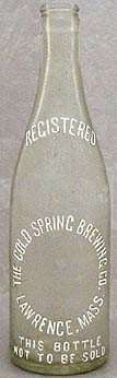 THE COLD SPRING BREWING COMPANY EMBOSSED BEER BOTTLE