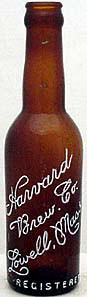 HARVARD BREWING COMPANY EMBOSSED BEER BOTTLE